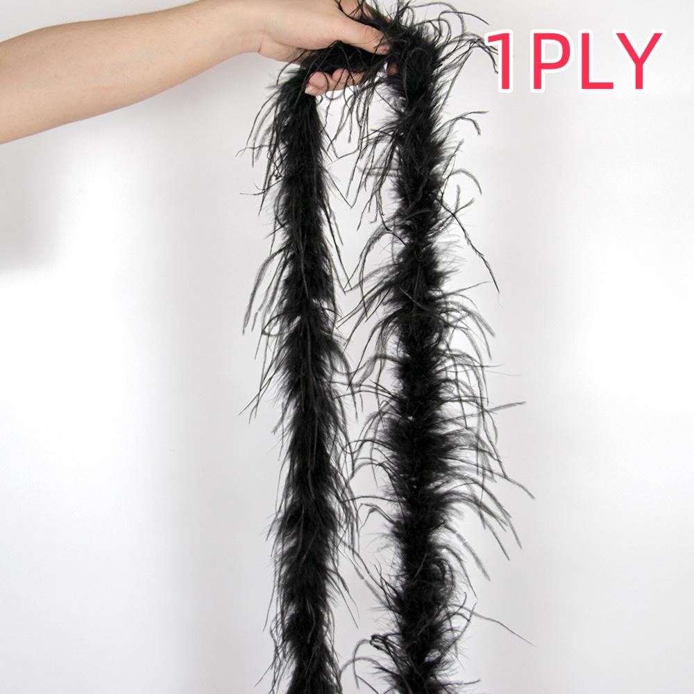 DIY 2 Meter Flauschige Straußenfeder-Boa 1-lagig bis 20-lagig Dick Schal aus hochwertigen Federn zur Dekoration von Brautkleidern Individuell anpassbarer DIY-Schal