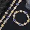 Minimalist Square Zircon Pendant Necklace Men Women Gold Plated Copper Chain Daily Wear Fashion Jewelry