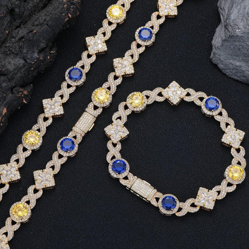 Minimalist Square Zircon Pendant Necklace Men Women Gold Plated Copper Chain Daily Wear Fashion Jewelry