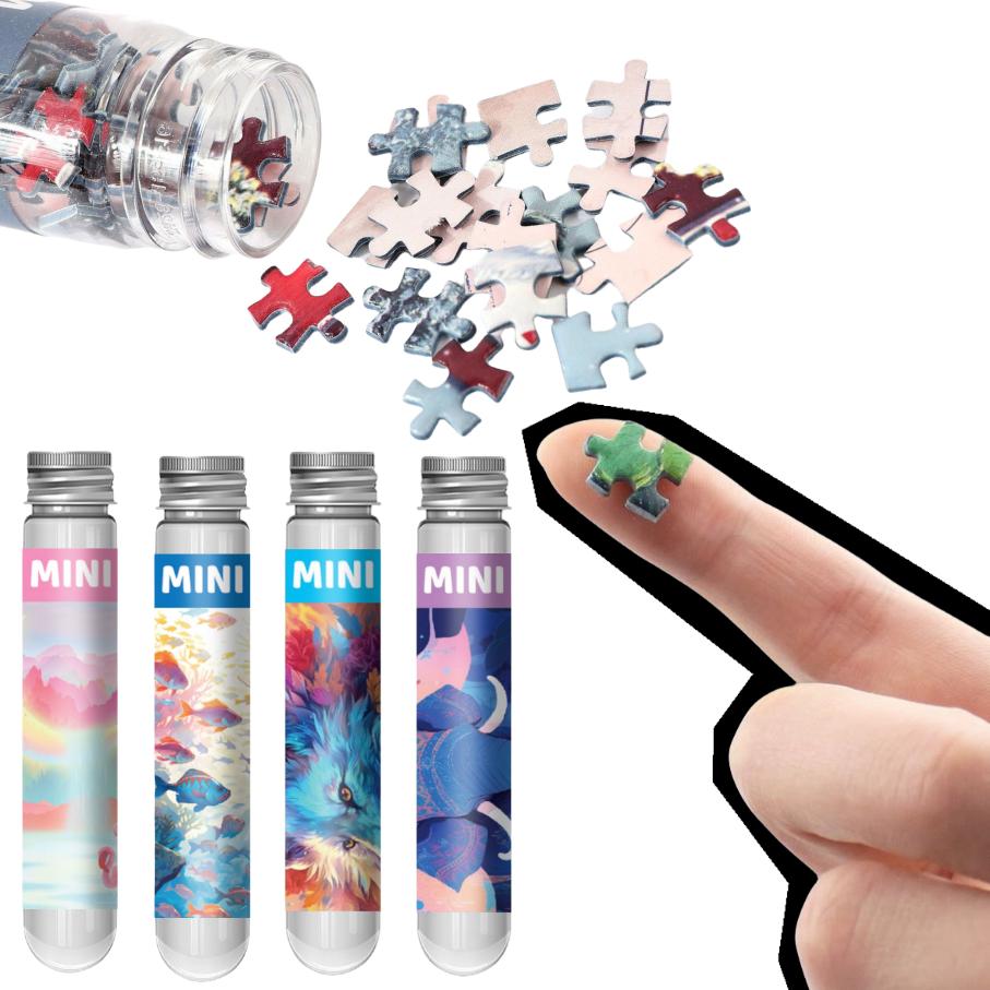 4 Packs Adult Mini Test Tube Puzzle Jigsaw Funny Educational Game Home Decor Birthday Halloween Thanksgiving Christmas Gifts