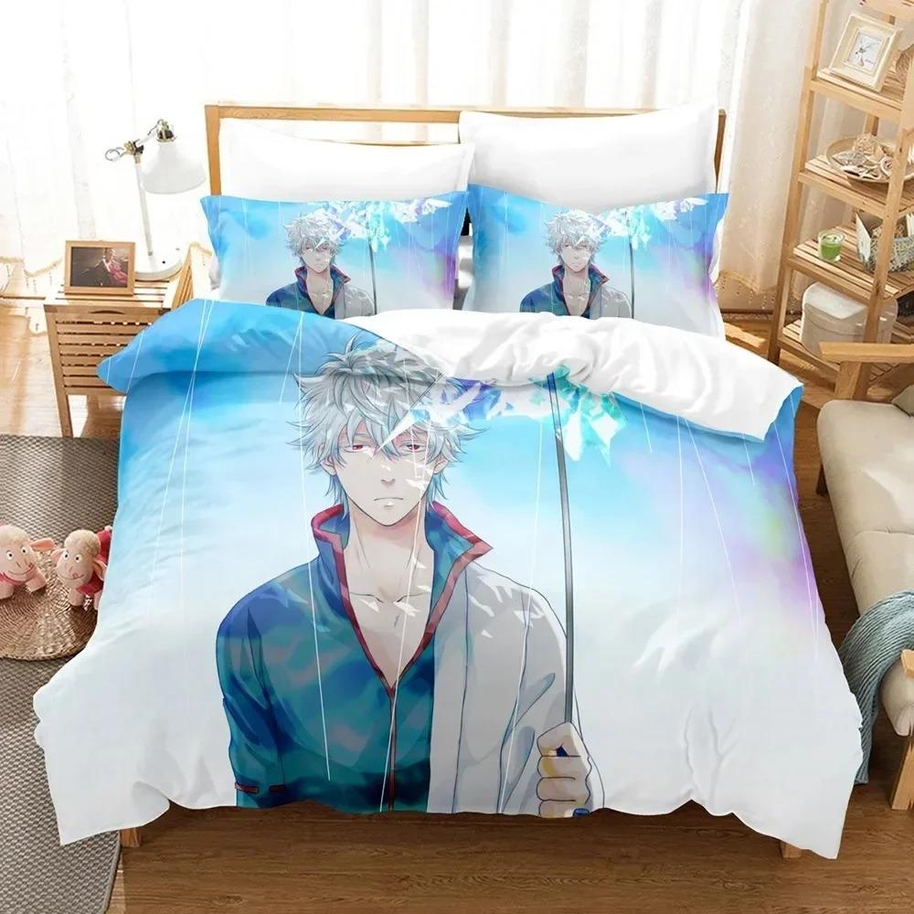 Fashion 3D Gin Tama Bedding Set 3D Printed Suitable For Bedroom Duvet Cover Set With Pillowcases Kids Home Textile