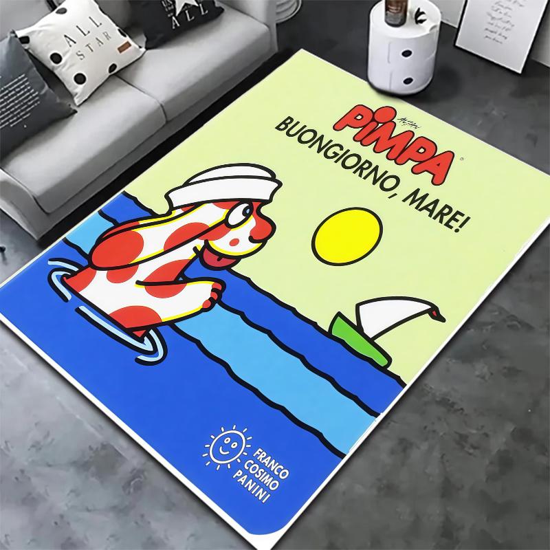 Pimpa Carpet Rug for Living Room Bedroom Home Sofa Decoration,Kids play Nonslip Floor Mat