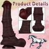 Alien Horse Sling Plus Large Soft Silicone Brown Simulation Horse Penis Female Masturbation Harem Adult Sex Toy