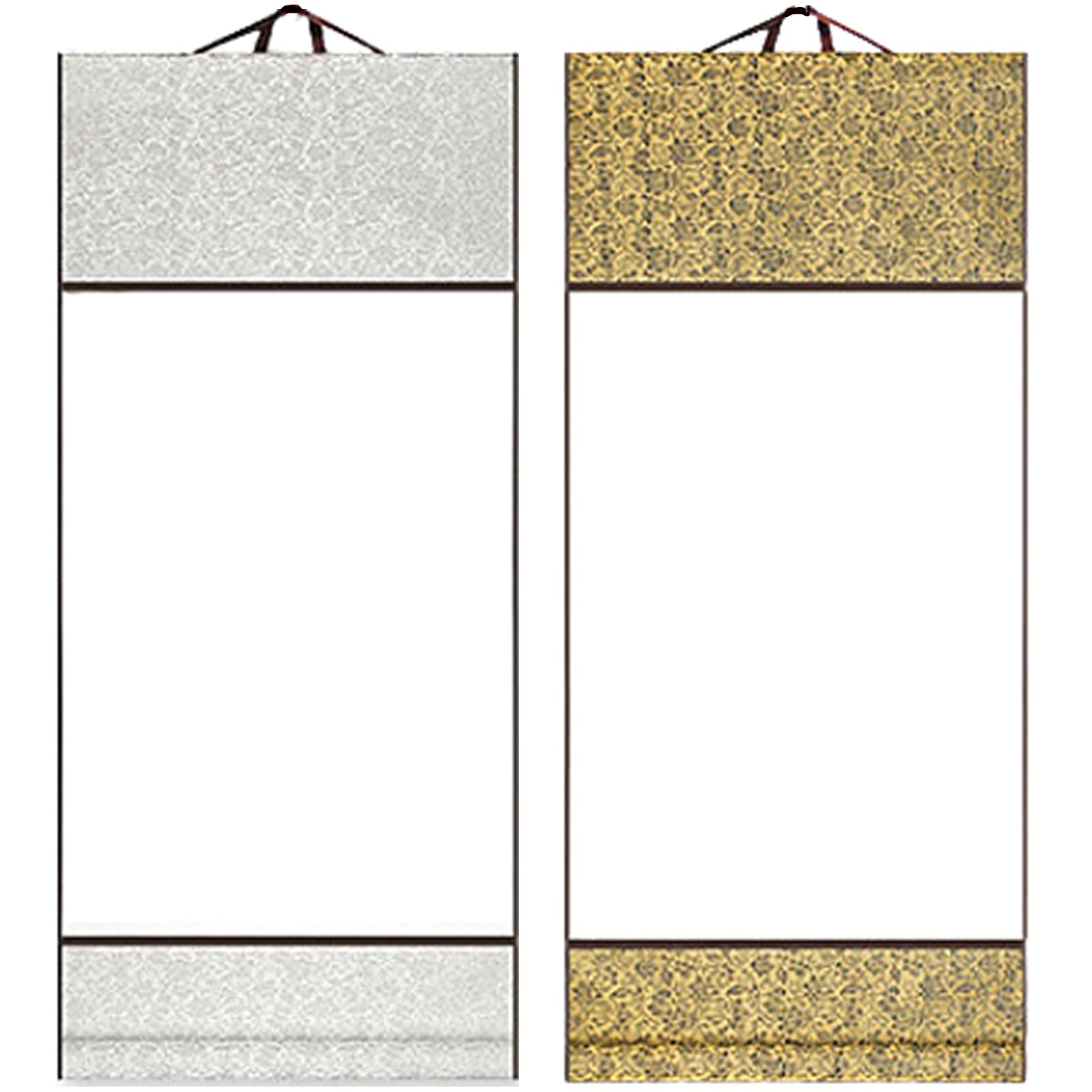 

Heizi Hanging Scrolls, Set of 2, Blank, Mounted, for Calligraphy, Calligraphy Scrolls, Gasenshi Paper, Japanese Paper, New Year s Calligraphy, Ink Pai