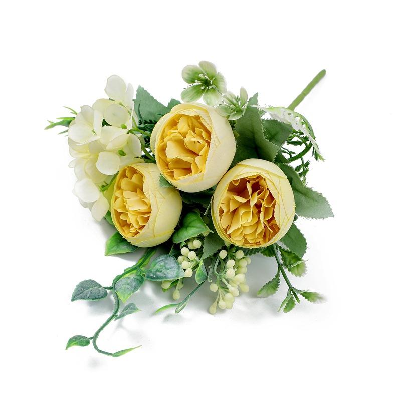 Wedding Simulation Bouquet Home Decoration Flower Simulation Rose Photography Bouquet Small Handle Flower Peony