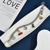 1Pc Shining Cartoon Keychain Bag Chain Colorful  Car Key Chain Metal Key Ring Exquisite Gifts Souvenirs Car Pendant