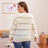Large size women's sweater autumn and winter European and American knitted sweater women's sequins elegant wind extra large size