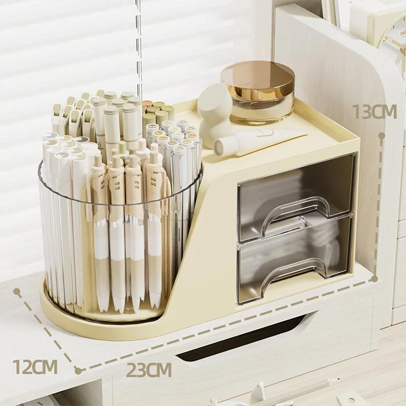 360 Degree Rotating Organizers Multi Function Pen Holder Desk Organizer Office Stationery Storage Accessories School Supplies