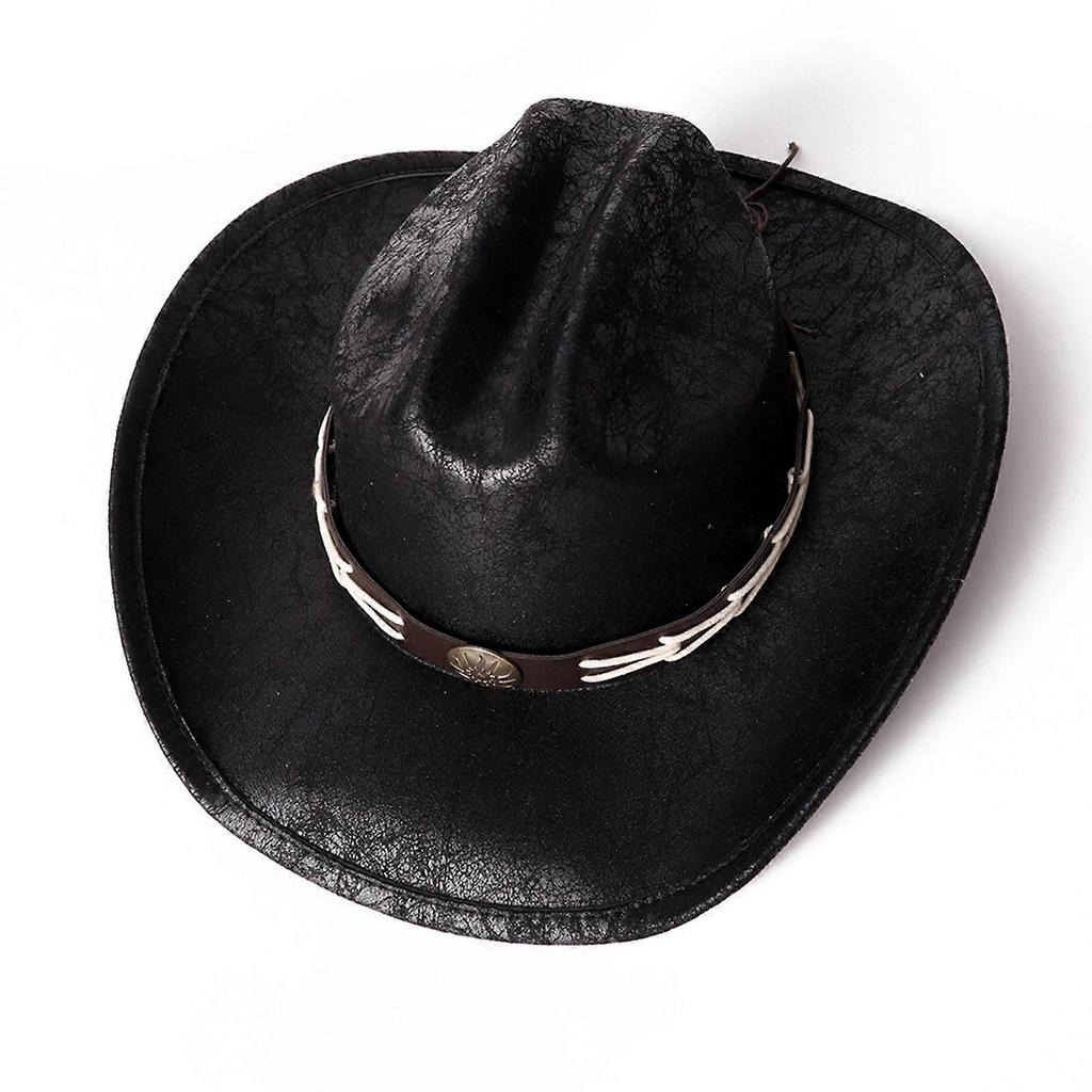 Portable Fishing Hat Gentleman Fisherman Hat Gift for Camping Climbing Lovers Gentleman Wide Brim for Dress-up  Black