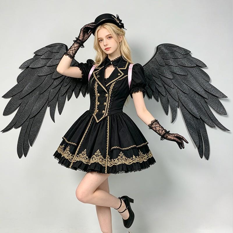 Ailes d'Ange Électriques Accessoire Cosplay Convention Anime Performance Scénique - Options Blanc Noir