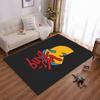 Wu-Tang Clan Yellow W Logo Red Graffiti Rug, Yellow Red Hip Hop Logo Style Design, Home Decor, Cozy Floor Accent, All Seasons Gift