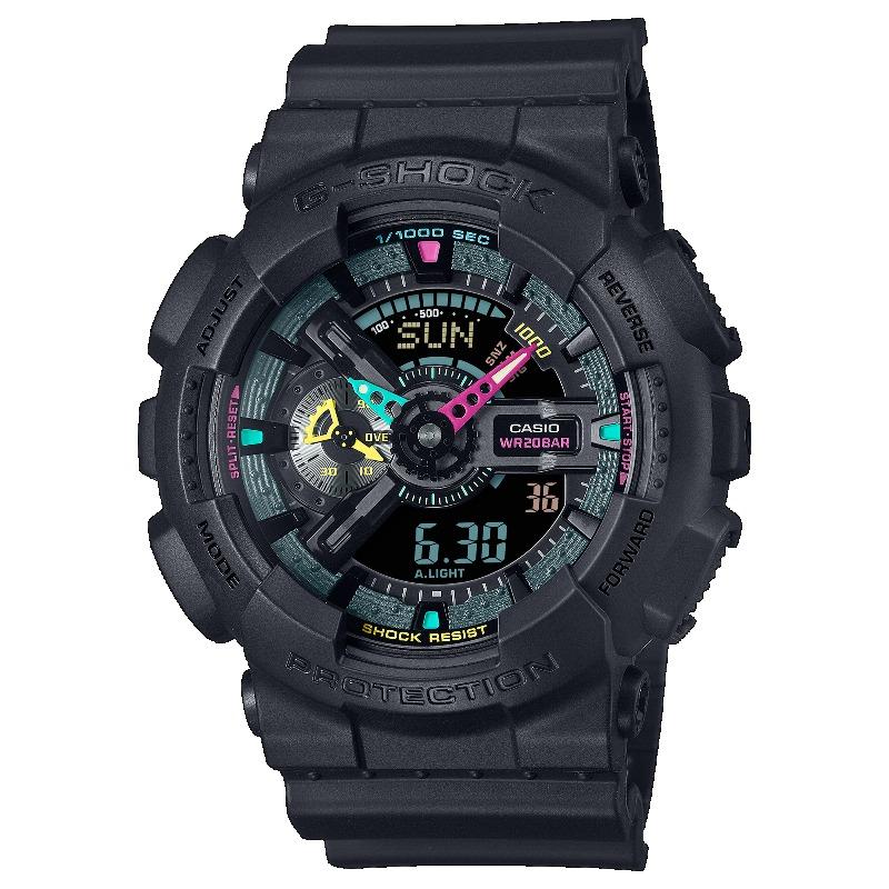 Casio Men's Resin 200M Water Resistant Digital Shock Resistant Quartz Watch GA-110MF-1A
