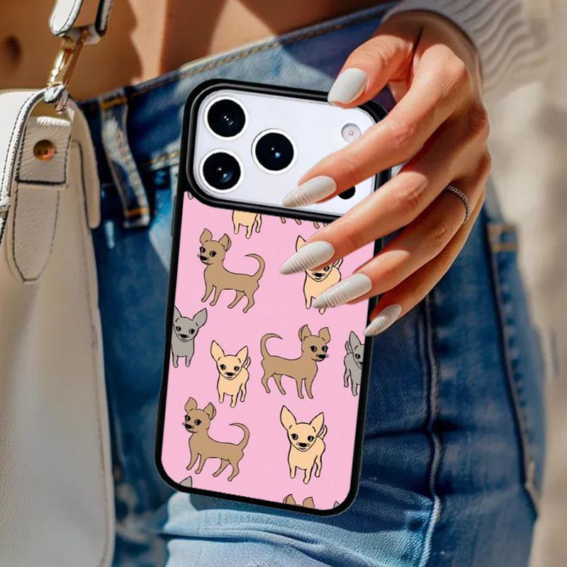 Chihuahua Dog Phone Case For iPhone 17 Air 14 15 13 12 Max Cover For Apple 14 15 16 16e 11 Pro Max Plus Coque