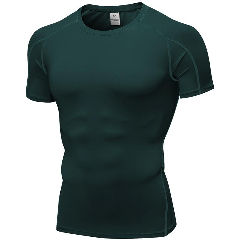 Men's Sports T Shirts Compression Short Sleeve Training Jogging Quick Dry Tops Gym Tops