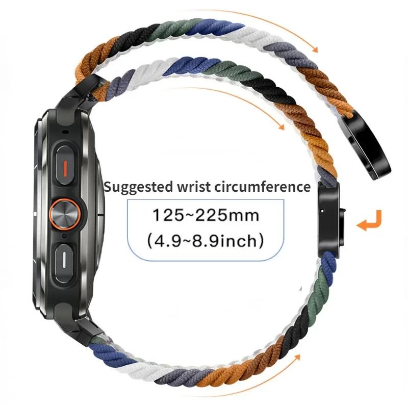 Nylon Braided Loop Strap for Samsung Galaxy Watch Ultra 47mm Magnetic Bracelet Wristband for Galaxy Watch 6 5 4 40mm 44mm 43mm 45mm Accessories