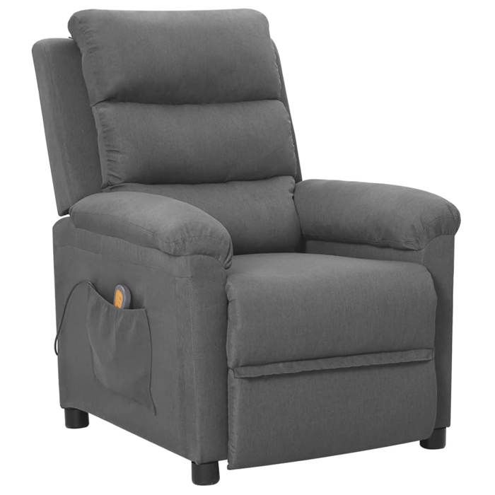 VidaXL Fauteuil de Massage, Siège Inclinable avec Dossier et Repose-pied Réglables, Chaise de Salle de Séjour Salon 342351