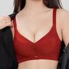 Medium Thickness Wireless Smooth Surface Bra for Small Bust Enhancement - Soft, Breathable, Antibacterial, Pure Color, Versatile Design