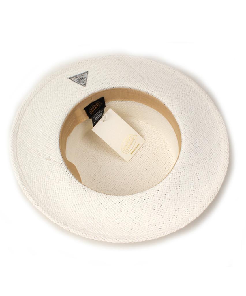 White Flat Panama Hat
