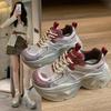 SyfIyno NEW Women's Shoes Mesh Shoes Comfy High Brand Summer Lace Up Chunky Sneaker Women's Casual Shoes
