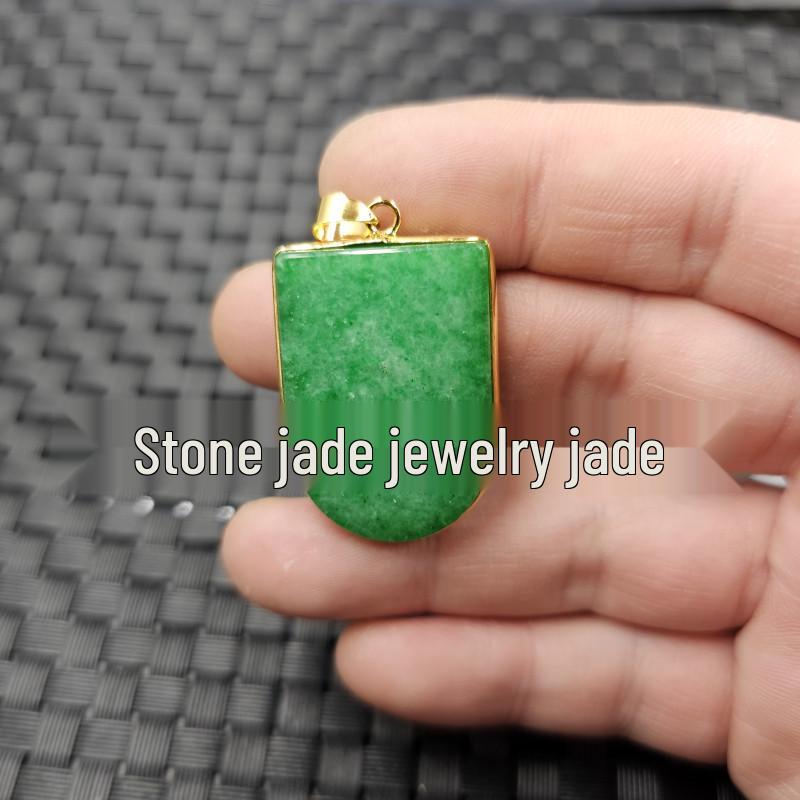 Emerald Jade Water Drop Pendant Necklace