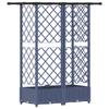 Elevated Planter with Trellis and Hanging Roof Gray 124 X 40 X 123 Cm PP
