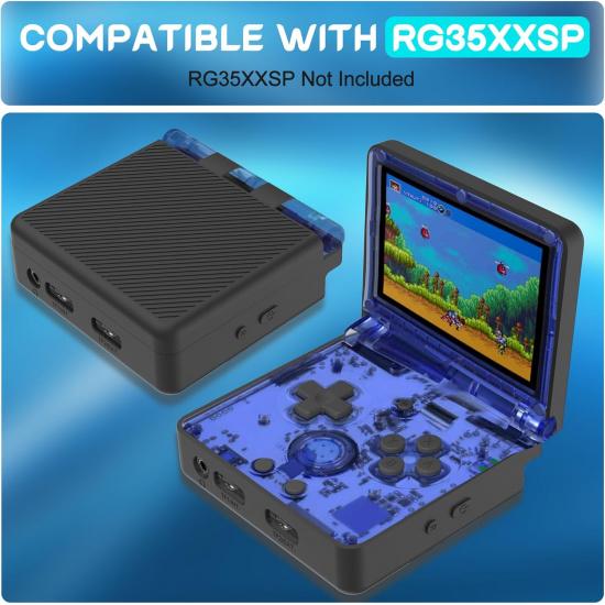 Silicone Case Compatible with Anbernic RG35XXSP, Anti-Scratch, Washable, Shockproof Silicone Protective Cover for RG35XXSP Retro Handheld Game