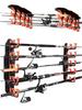 Wall-Mounted Rod Stand, Holds 10 Fishing Rods, Compact and Space-Saving, Rod Holder, Fishing Rod Rack