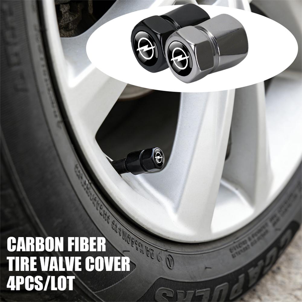 4Pcs For Opel OPC Astra K Vectra Corsa Zafira Insignia Mokka Vivaro Car Wheel Tyre Valve Caps Stem Covers Decor Auto Accessories RL3