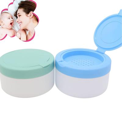 Professional 140g Large-Capacity Baby Powder Puff Box Portable Talcum Container with Sieve for Home, Salon, and Infant Care