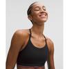 Lululemon Flow Y Mid Support Bra Logo  B C Cup BlaCk