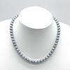 High-Luster Akoya Pearl Necklace Natural Jewelry Blue Gray Approx 43cm 7.0mm–7.5mm 31.7g Silver Hardware