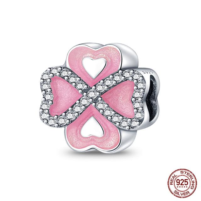 2023 mode Frühling Glück Vier Kleeblatt Serie 925 Sterling Silber Charms Perlen Fit Fasion 925 Armband DIY Schmuck
