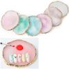 Round Nail Art Palette Professional Golden Edges Gel Polish Palette DIY Easy To Clean False Nail Tips Palette Nail Salon