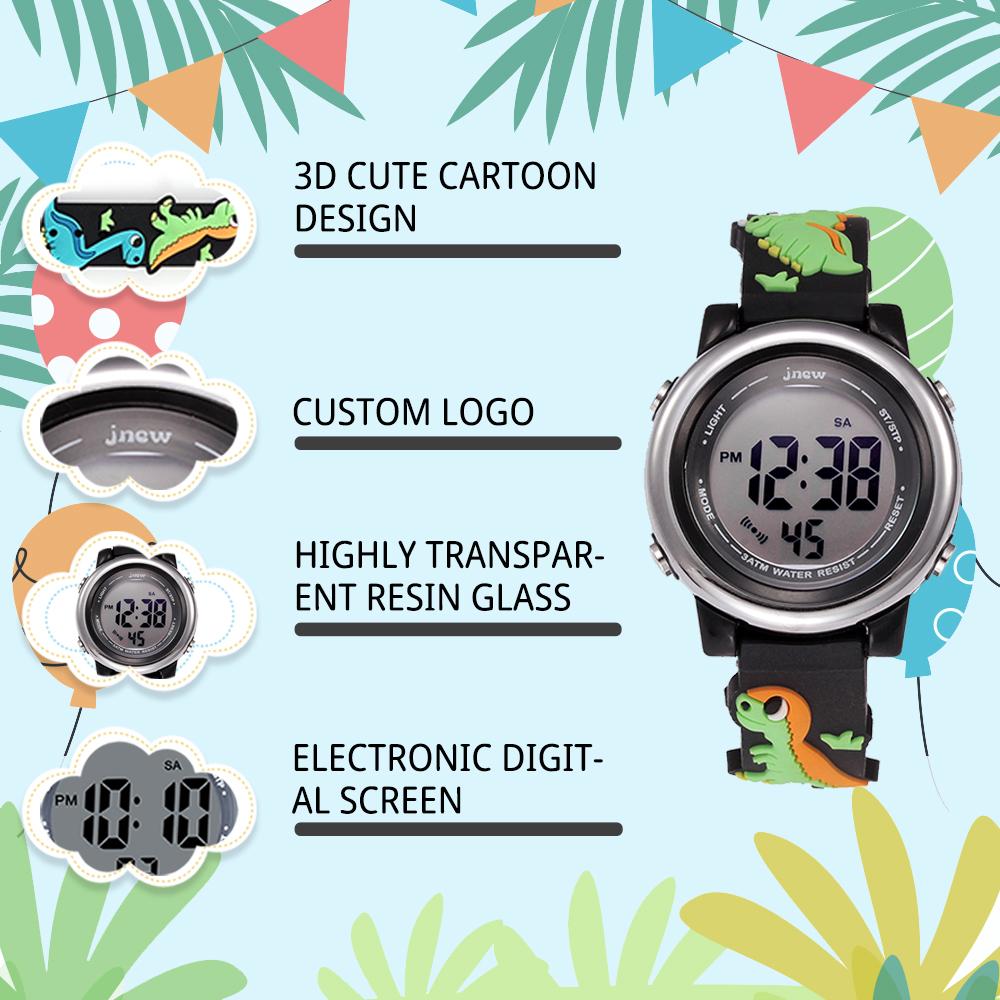 Kinderuhr Bestes Geschenk für Kinder 3-11 Jahre Dinosa 3D Cartoon Wasserdicht Geburtstagsgeschenk Kinder Armbanduhr