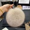 New Winter Real Fox Fur Earmuffs for Women Natural Fox Fur Scarves Dual Use Genuine Warmer Plush EarMuff Outdoor Solid Fur Scarf