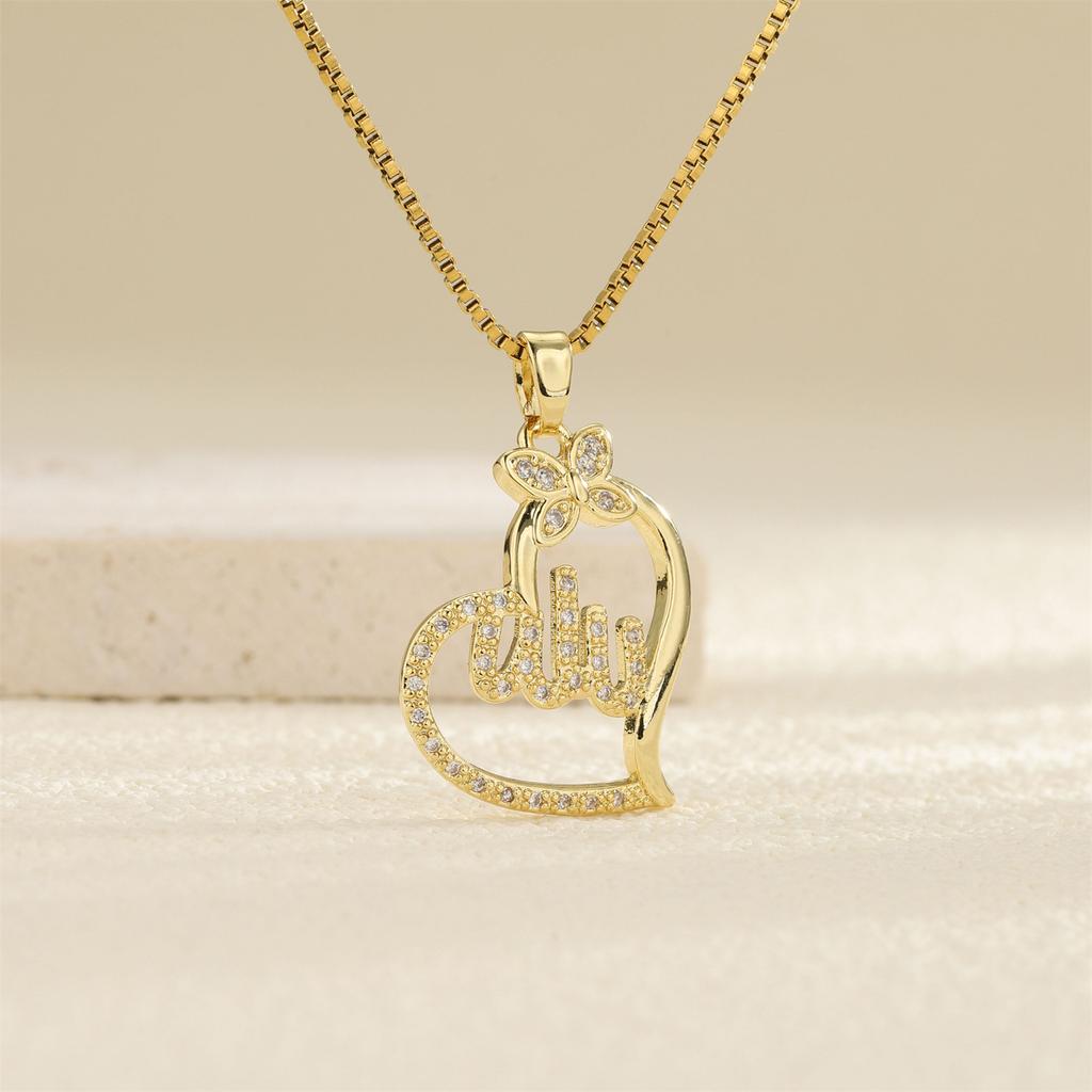 Heart Shaped Pendant, Heart-shaped Necklace, Water Drop Collarbone Chain