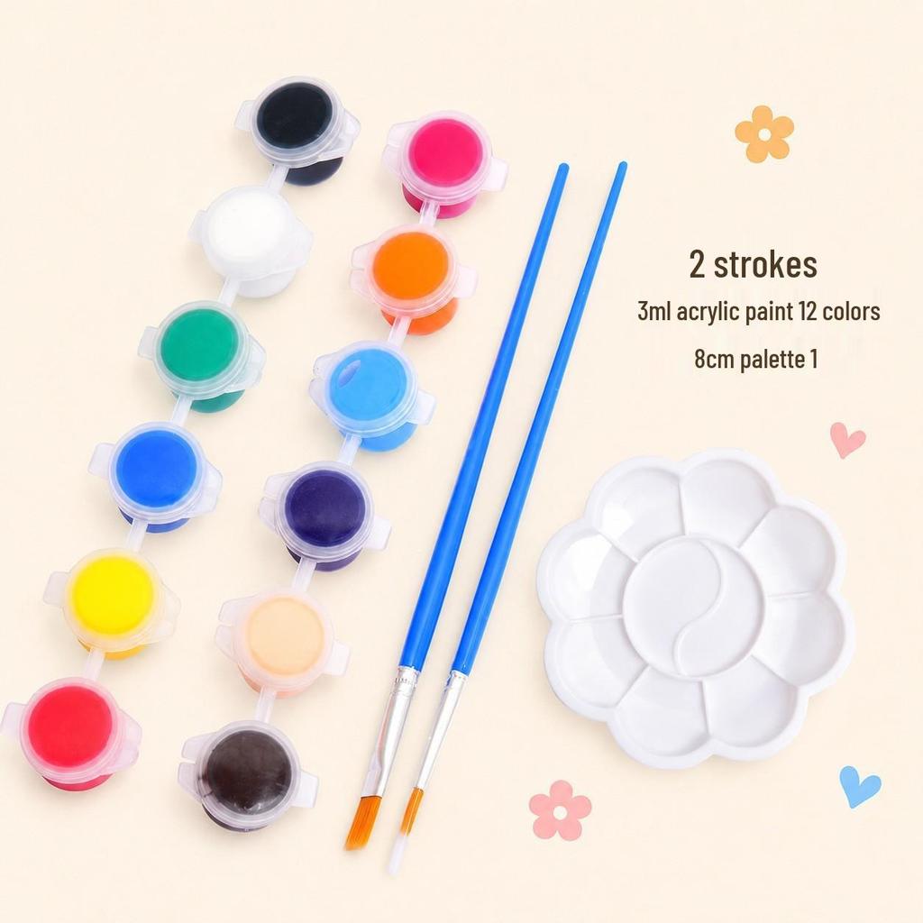 DIY Hand-Painted Colorful Wooden Photo Frame and Ornaments Kit