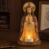 Talos Praying Figure Candlestick Decoration, Religious Candle Holder, Holder Ornaments for Home Office Living Room Table Decor