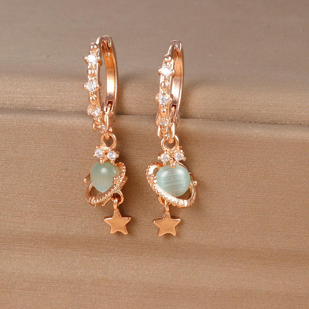 Saturn Circle Earrings, Cool and Stylish with A Light Luxury Design, Simple and Fresh Artistic Earrings, Versatile Earrings with Temperament.