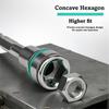 1/4 Inch Hex Shank Hex Socket Adapter 8mm 10mm Size Wrench Socket Driver  For Self-Drilling Screws