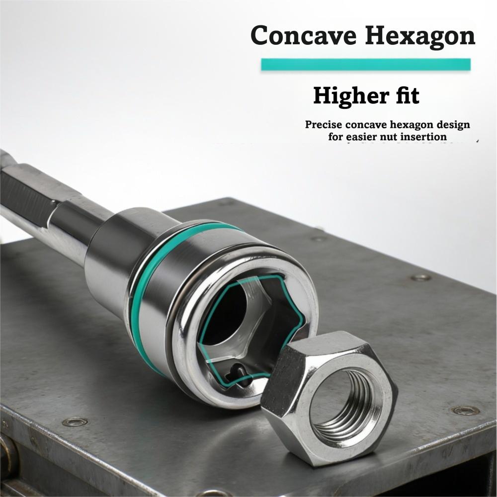 1/4 Inch Hex Shank Hex Socket Adapter 8mm 10mm Size Wrench Socket Driver For Self-Drilling Screws
