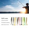 10PCS Soft Lures Fishtail Design Dual Color 2.6g 8.5cm Silicone Fishing Tackle Lure Fishing Bait for Outdoor