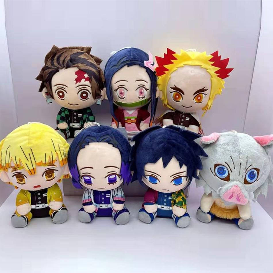 20CM Anime Version Demon Slayer Plush Kawaii Cute Cool Toy Doll Plush Pillow Room Decoration Kid Birthday Gifts In Stock