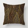 Golden Tropical Leaf Pattern Pillow Covers Pattern Cushion Cover Suitable for Sofa Bedroom Car Pillow Cover