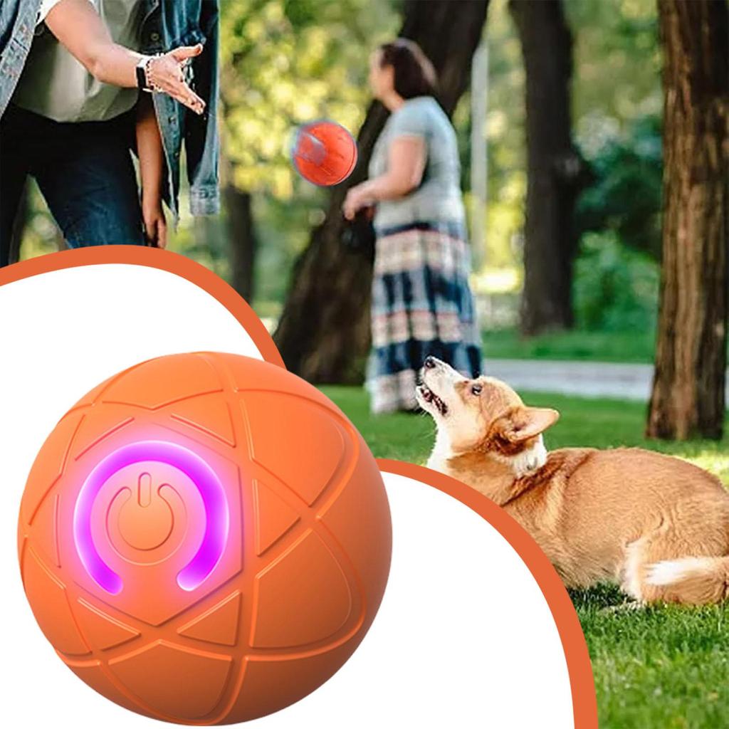 Dog Toy Ball Interactive Rolling Ball Auto Moving Dog Toy Two Modes Rechargeable Automatic Ball Pet Toy