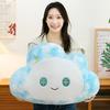 Cloud-Shaped Plush Pillow Soft Short Pile Stuffed Toy Bedside Car Decor In Sky Blue White Sunset Gray