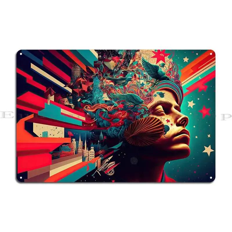 The American Dream Metal Plaque Poster Pub Vintage Create Designs Classic Tin Sign Poster 20x30cm(7.8x11.8inch)
