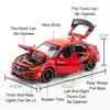 PCDB3 1:32 Honda CIVIC TYPE-R Accord Toys Diecast Alloy Models Car 6 Doors Opened Sound Light Pull Back Cars Children's Holiday Gifts