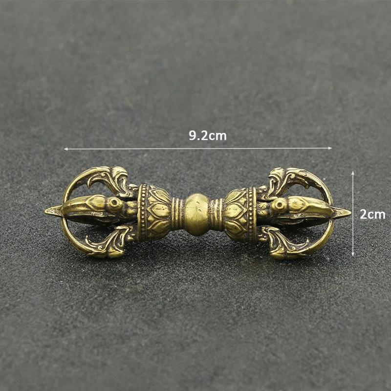 Ornamente cu pistil din alamă cu diamant, consumabile pentru scripturi budiste tibetane, artefacte și meșteșuguri retro, vajra tibetană