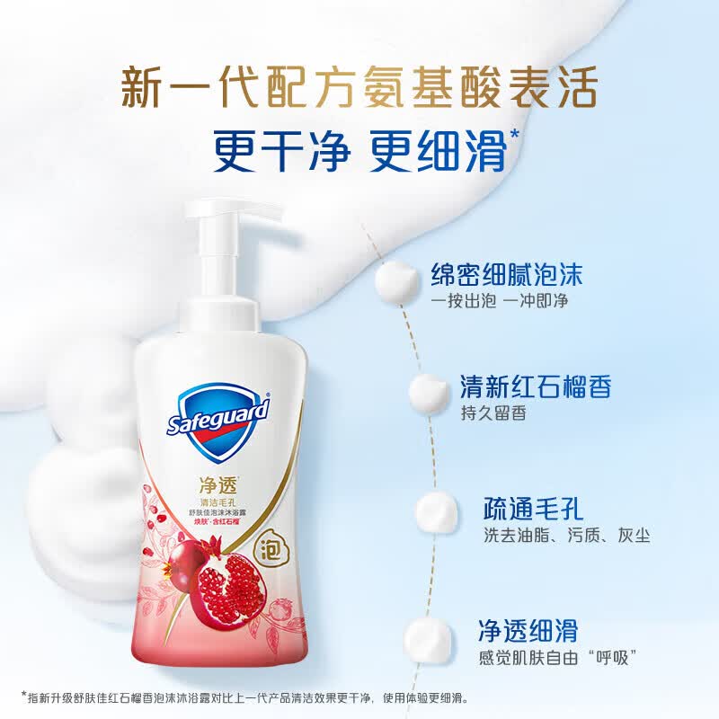 Safeguard Red Pomegranate Foaming Shower Gel